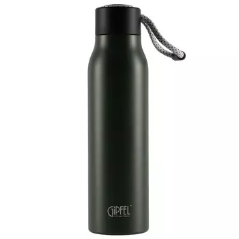 Вакуумная бутылка термос Gipfel Albury зеленый с ручкой 600 мл