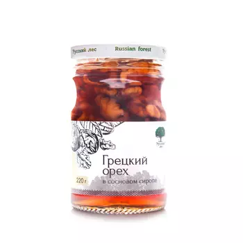 Варенье Русский лес грецкий орех в сиропе из сосновых шишек 220 г