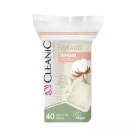 Ватные диски Cleanic Naturals Virgin Cotton квадратные 40 шт