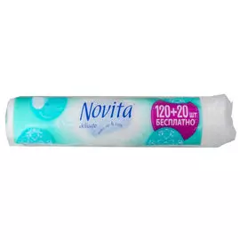 Ватные диски Novita Delicate косметические 120+20 шт