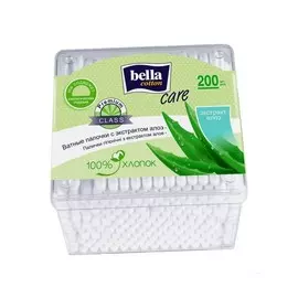 Ватные палочки Bella Cotton Care с экстрактом алоэ 200 шт