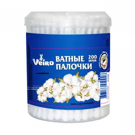 Ватные палочки Linia Veiro в банке 200 шт