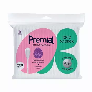 Ватные палочки Premial Classic 200 шт