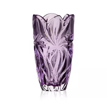Ваза Aurum Crystal Flora amethyst 28 см