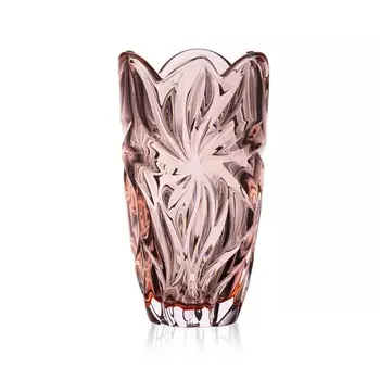 Ваза Aurum Crystal Flora pink 28 см