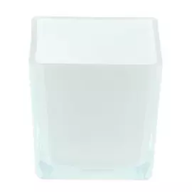 Ваза белая Hakbijl glass cubic 14 см