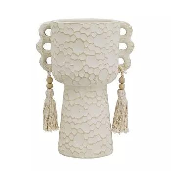 Ваза декоративная Glasar с кисточками 18х13х24 см