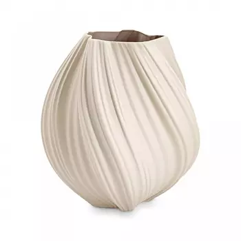 Ваза для цветов Home and Style Ariel серо-бежевая 28,5 см