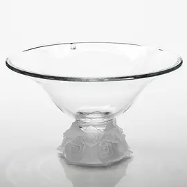 Ваза для фруктов Crystalite Bohemia Роза Фрост 35,5 см