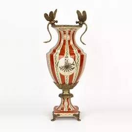 Ваза фарфоровая с бронзой74х20х50 см Wah luen handicraft