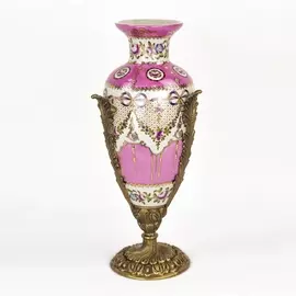 Ваза фарфоровая с бронзой 18х18х40см Wah luen handicraft