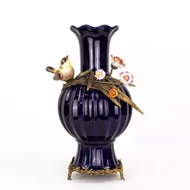 Ваза фарфоровая с птичками 25х20х38см Wah luen handicraft