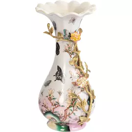 Ваза Glasar 18х17х32 см голубая