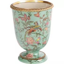 Ваза Glasar 19х19х26 см голубая