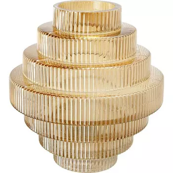 Ваза Glasar 23х23х25см коричневая