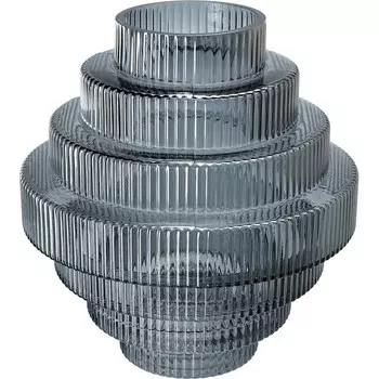 Ваза Glasar 23х23х25см серая