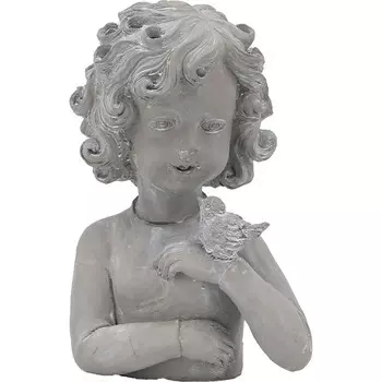 Ваза Glasar Девочка с птичкой 21х16х31 см