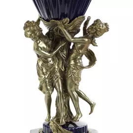 Ваза Glasar фарфоровая с бронзовыми танцующими нимфами 78,74см