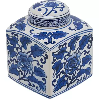 Ваза Glasar с крышкой 13х13х20см