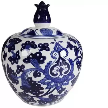 Ваза Glasar с крышкой 20х20х25 см