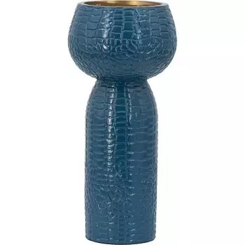 Ваза Glasar синяя 11x11x26 см