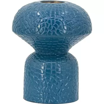 Ваза Glasar синяя 13х13х16 см