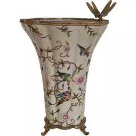 Ваза Glasar со стрекозой 23x21x32 см