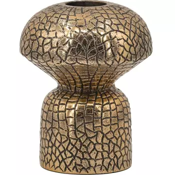 Ваза Glasar золотистая 13х13х16 см