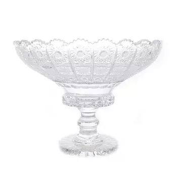 Ваза Glasspo "Хрусталь 60556" для фруктов на ножках 25.5 см