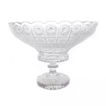 Ваза Glasspo "Хрусталь 60556" для фруктов на ножках 35.5 см