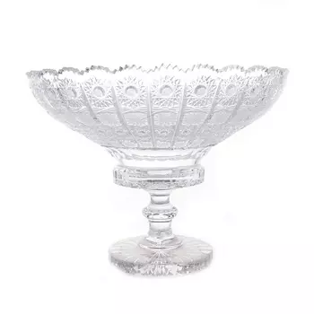 Ваза Glasspo ."Хрусталь 60556" для фруктов на ножках 30.5 см