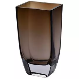 Ваза Krosno призма 22см Дымчато- коричневый
