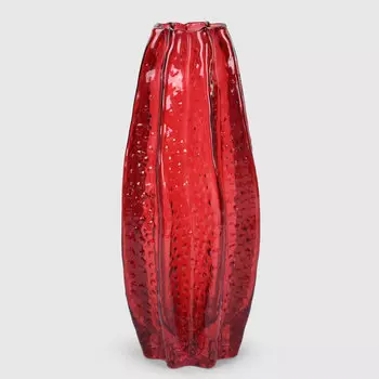 Ваза Mercury Deco стеклянная красная 12,5х29,5 см