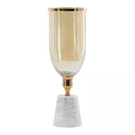 Ваза на мраморном основании Glasar 13x13x40см