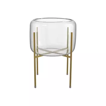 Ваза QWERTY Alphea прозрачная 16x20 см