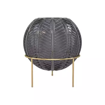 Ваза QWERTY Irida круглая графитовая 20x28 см