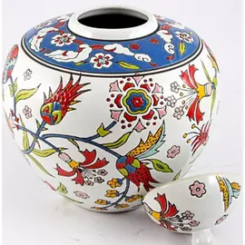 Ваза Русские подарки Краски весны 22х22х24 см ручная роспись