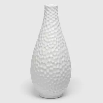 Ваза S&amp;A Ceramic белая 12.5х12.5х27.5 см