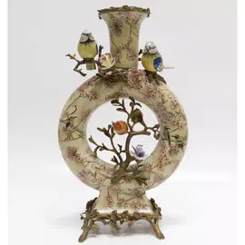 Ваза с цветами и птичками 49.5 см Wah luen handicraft