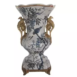 Ваза с грифонами Glasar 22x20x40см