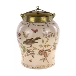 Ваза с крышкой Glasar пудрового цвета, 19x19x26 см