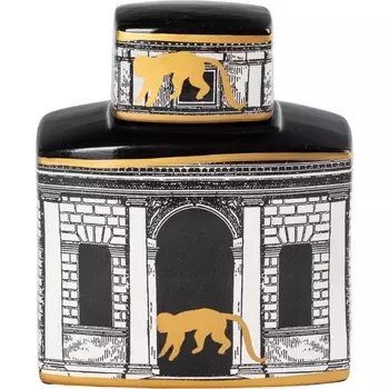 Ваза с крышкой Glasar 20х10х24 см