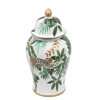 Ваза с крышкой Glasar 24х24х46 см