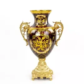 Ваза стеклянная с рисунком 29х20х46см C.f.c.m.factory