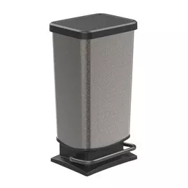 Ведро для мусора Rotho paso с педалью 40 л, серое