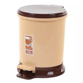 Ведро мусорное с педалью 11 л (бежевый) Элластик-Пласт