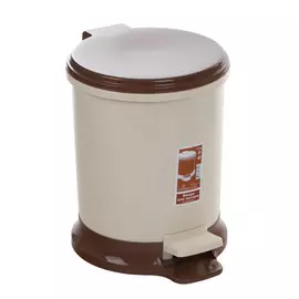Ведро мусорное с педалью 11 л (слоновая кость) Элластик-Пласт
