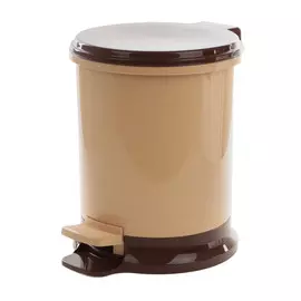 Ведро мусорное с педалью 18 л (бежевый) Элластик-Пласт