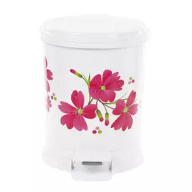 Ведро мусорное с педалью Элластик-Пласт 11л с рисунком 56х51х34 см