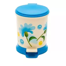 Ведро мусорное с педалью Элластик-Пласт 7л с рисунком